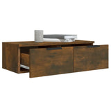 Wall Cabinet Smoked Oak 68x30x20 cm Engineered Wood - 45-Degree Angle