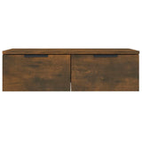 Wall Cabinet Smoked Oak 68x30x20 cm Engineered Wood - Close-Up Angle