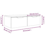 Wall Cabinet Smoked Oak 68x30x20 cm Engineered Wood - Extra Image