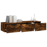 Wall Cabinet Smoked Oak 102x30x20 cm Engineered Wood