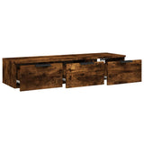 Wall Cabinet Smoked Oak 102x30x20 cm Engineered Wood
