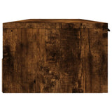 Wall Cabinet Smoked Oak 102x30x20 cm Engineered Wood - Close-Up Angle