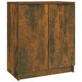 Shoe Cabinet Smoked Oak 59x35x70 cm Engineered Wood - Front View