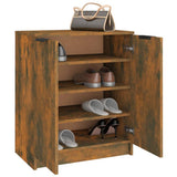 Shoe Cabinet Smoked Oak 59x35x70 cm Engineered Wood - Low Angle