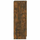 Shoe Cabinet Smoked Oak 30x35x100 cm Engineered Wood