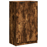 Shoe Cabinet Smoked Oak 59x35x100 cm Engineered Wood - Front View