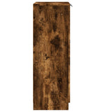Shoe Cabinet Smoked Oak 59x35x100 cm Engineered Wood - 45-Degree Angle