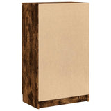Shoe Cabinet Smoked Oak 59x35x100 cm Engineered Wood - Rear View