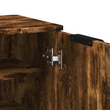 Shoe Cabinet Smoked Oak 59x35x100 cm Engineered Wood - Low Angle