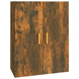 Hanging Wall Cabinet Smoked Oak 69.5x34x90 cm - Front View