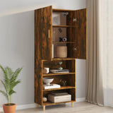 Hanging Wall Cabinet Smoked Oak 69.5x34x90 cm - Top-Down View