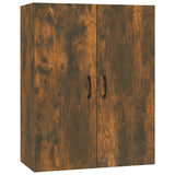 Hanging Cabinet Smoked Oak 69.5x34x90 cm Engineered Wood - Front View