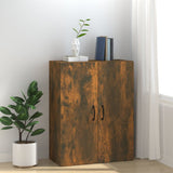 Hanging Cabinet Smoked Oak 69.5x34x90 cm Engineered Wood - Side View