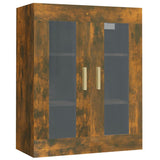 Hanging Wall Cabinet Smoked Oak 69.5x34x90 cm - Front View