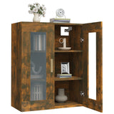 Hanging Wall Cabinet Smoked Oak 69.5x34x90 cm - Rear View