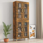 Hanging Wall Cabinet Smoked Oak 69.5x34x90 cm