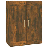 Wall Cabinet Smoked Oak 69.5x32.5x90 cm Engineered Wood - Front View