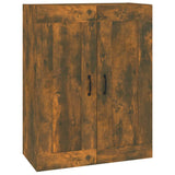 Hanging Wall Cabinet Smoked Oak 69.5x32.5x90 cm - Front View