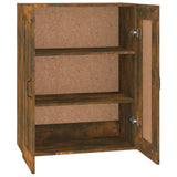 Hanging Wall Cabinet Smoked Oak 69.5x32.5x90 cm - Close-Up Angle