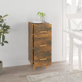 Sideboard Smoked Oak 34.5x34x90 cm Engineered Wood - Side View
