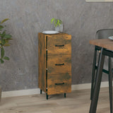 Sideboard Smoked Oak 34.5x34x90 cm Engineered Wood - Side View