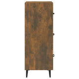 Sideboard Smoked Oak 34.5x34x90 cm Engineered Wood - Close-Up Angle