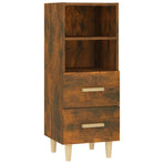 Sideboard Smoked Oak 34.5x34x90 cm Engineered Wood