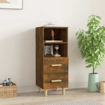 Sideboard Smoked Oak 34.5x34x90 cm Engineered Wood