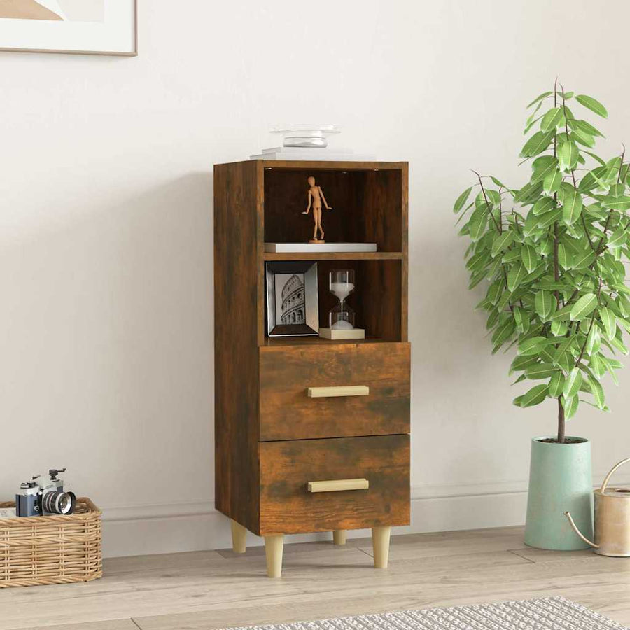 Sideboard Smoked Oak 34.5x34x90 cm Engineered Wood