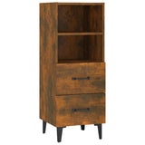 Sideboard Smoked Oak 34.5x34x90 cm Engineered Wood - Front View