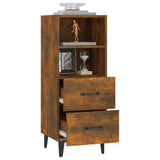 Sideboard Smoked Oak 34.5x34x90 cm Engineered Wood - 45-Degree Angle