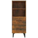 Sideboard Smoked Oak 34.5x34x90 cm Engineered Wood - Rear View