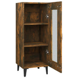 Sideboard Smoked Oak 34.5x34x90 cm Engineered Wood - Close-Up Angle