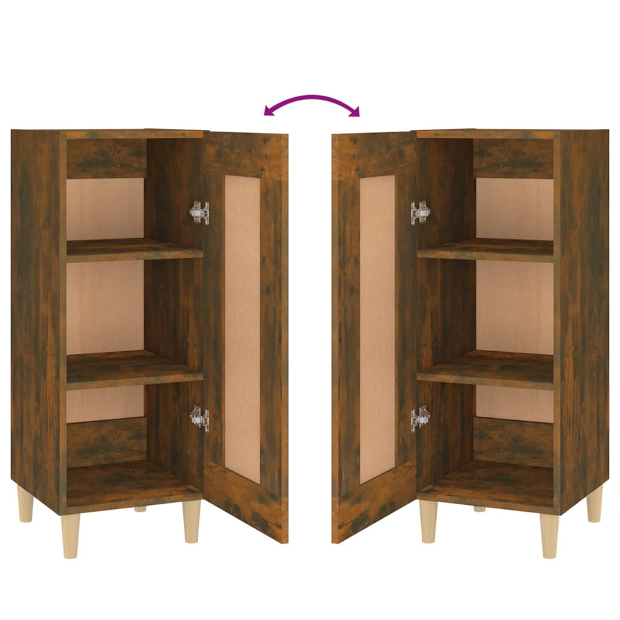 Sideboard Smoked Oak 34.5x34x90 cm Engineered Wood
