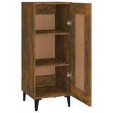 Sideboard Smoked Oak 34.5x34x90 cm Engineered Wood - Close-Up Angle