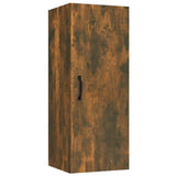 Hanging Wall Cabinet Smoked Oak 34.5x34x90 cm Engineered Wood