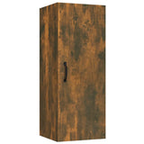 Hanging Wall Cabinet Smoked Oak 34.5x34x90 cm Engineered Wood - Front View