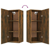 Hanging Wall Cabinet Smoked Oak 34.5x34x90 cm Engineered Wood - Extra Image