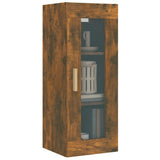 Hanging Wall Cabinet Smoked Oak 34.5x34x90 cm - 45-Degree Angle