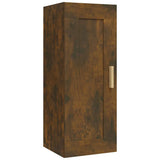 Wall Cabinet Smoked Oak 35x34x90 cm Engineered Wood - Front View