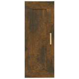 Wall Cabinet Smoked Oak 35x34x90 cm Engineered Wood - 45-Degree Angle