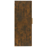 Wall Cabinet Smoked Oak 35x34x90 cm Engineered Wood - Rear View