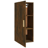 Wall Cabinet Smoked Oak 35x34x90 cm Engineered Wood - Close-Up Angle