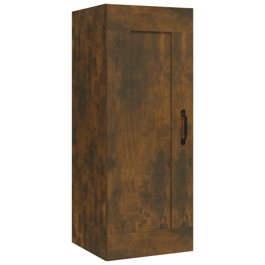 Hanging Cabinet Smoked Oak 35x34x90 cm Engineered Wood