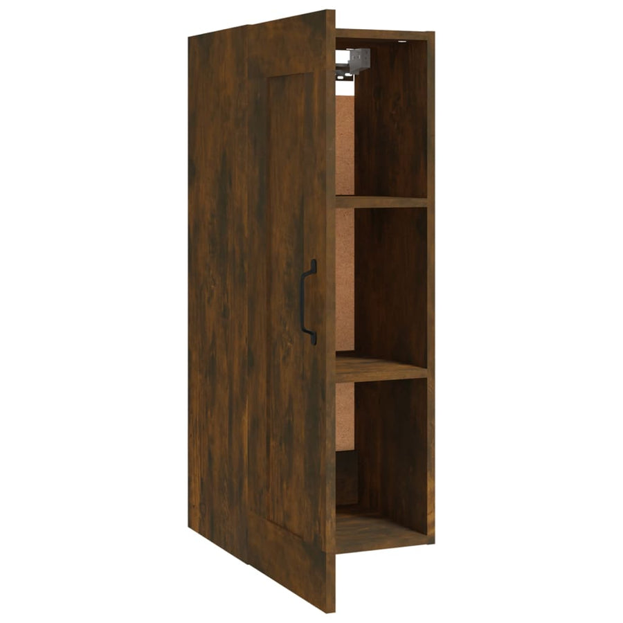 Hanging Cabinet Smoked Oak 35x34x90 cm Engineered Wood