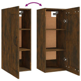 Hanging Cabinet Smoked Oak 35x34x90 cm Engineered Wood