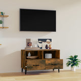 TV Cabinet Smoked Oak 80x36x50 cm Engineered Wood - Side View