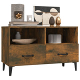 TV Cabinet Smoked Oak 80x36x50 cm Engineered Wood - Top-Down View