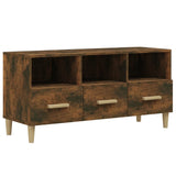 TV Cabinet Smoked Oak 102x36x50 cm Engineered Wood - Front View