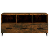 TV Cabinet Smoked Oak 102x35x50 cm Engineered Wood - 45-Degree Angle